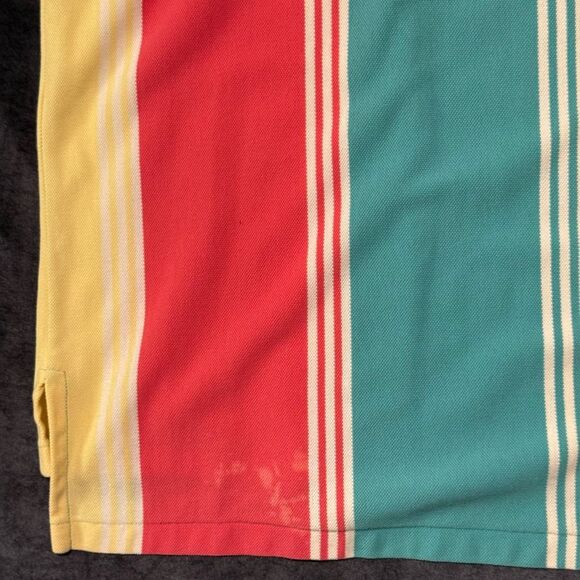 Vintage Striped Polo Shirt Mens Size L 90s Colorblock Golf Dadcore Southport USA - Picture 13 of 16